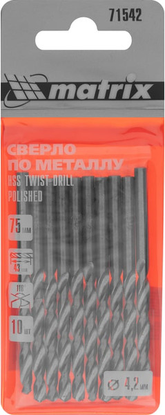 Изображение товара Набор сверл Matrix 71542