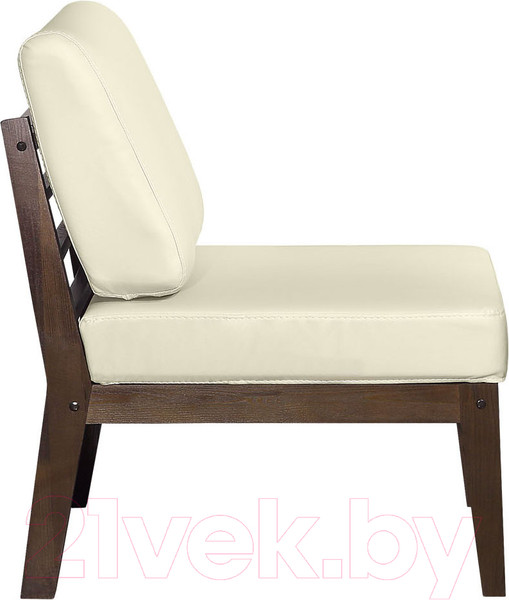 Изображение товара Кресло мягкое Мебелик Массив (экокожа крем/орех)