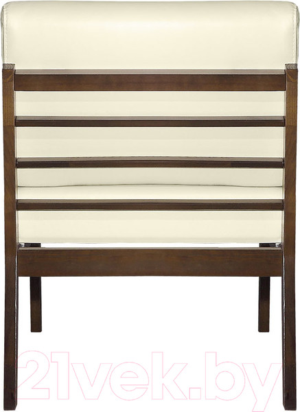 Изображение товара Кресло мягкое Мебелик Массив (экокожа крем/орех)