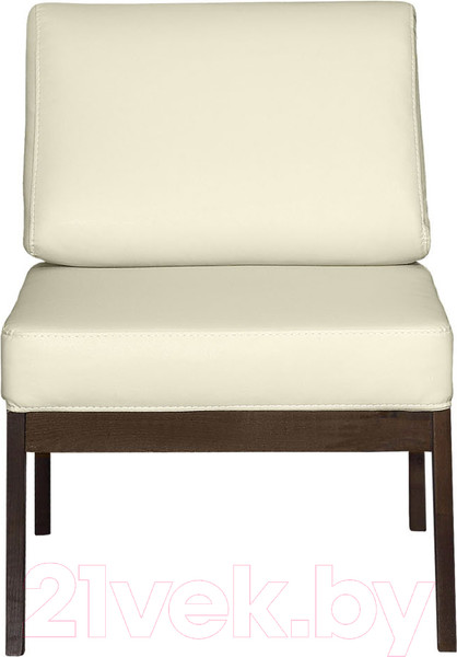 Изображение товара Кресло мягкое Мебелик Массив (экокожа крем/орех)