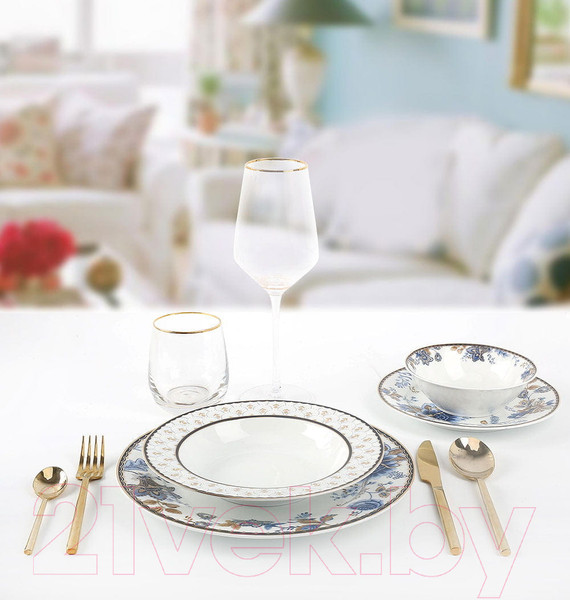 Изображение товара Набор столовой посуды Arya Elegant Flora / 8680943109583 (белый)