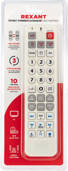 Изображение товара Универсальный пульт ДУ Rexant 38-0017