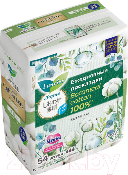 Изображение товара Прокладки ежедневные Laurier F Botanical Cotton без запаха (54шт)