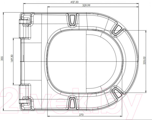 Изображение товара Сиденье для унитаза Roca The Gap Round 7801D12007 (белый)