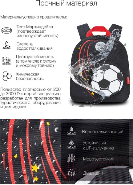 Изображение товара Детский рюкзак Grizzly RK-280-4 (черный)