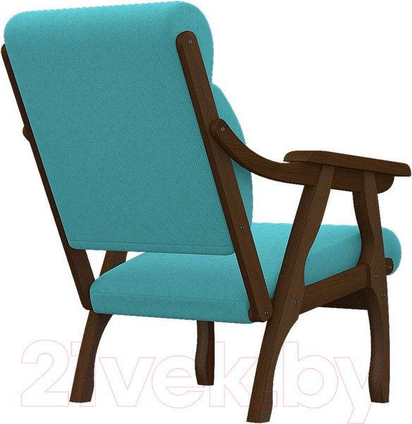 Изображение товара Кресло мягкое Мебелик Вега 10 (бирюза/орех)