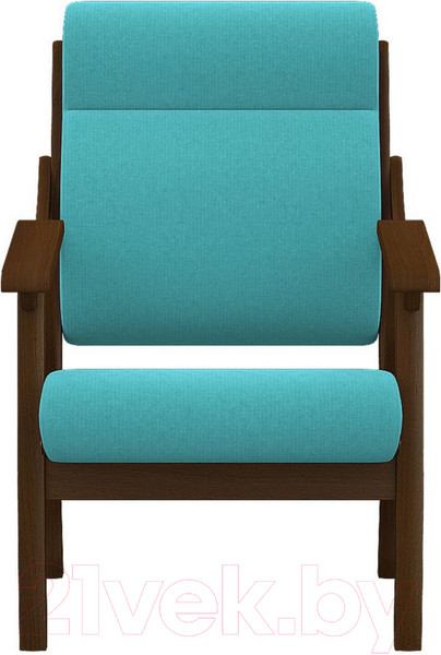 Изображение товара Кресло мягкое Мебелик Вега 10 (бирюза/орех)