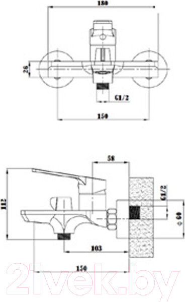 Изображение товара Смеситель Esko Singapore SI 54 w/a