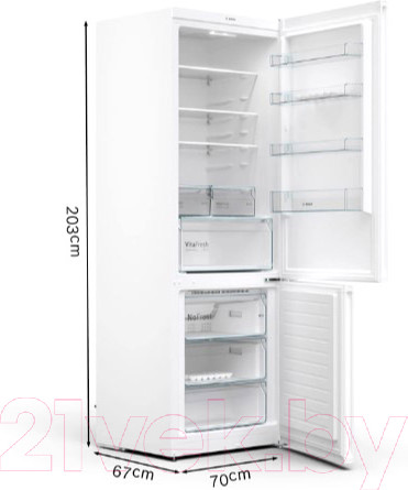 Изображение товара Холодильник с морозильником Bosch KGN49XWEA