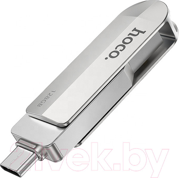 Изображение товара USB flash накопитель Hoco UD10 2в1 USB3.0 128Gb (серебристый)