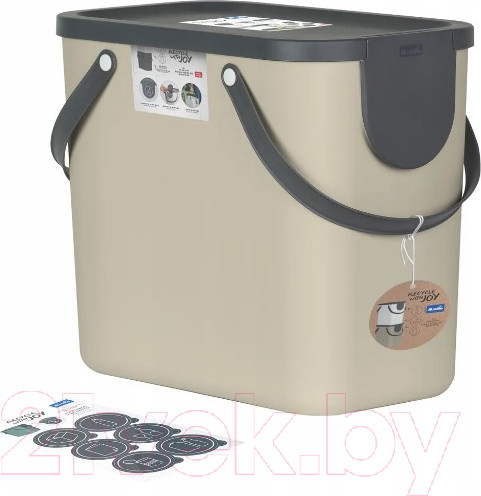 Изображение товара Контейнер для мусора Rotho Albula / 1024907422 (25л, капучино)