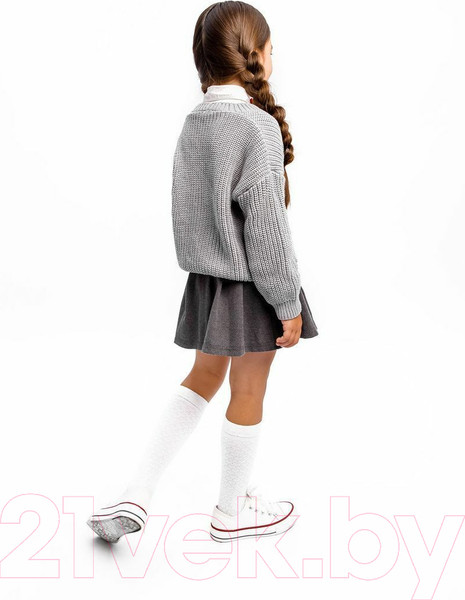 Изображение товара Кардиган детский Amarobaby Knit / AB-OD21-KNIT19/11-128 (серый, р. 128)