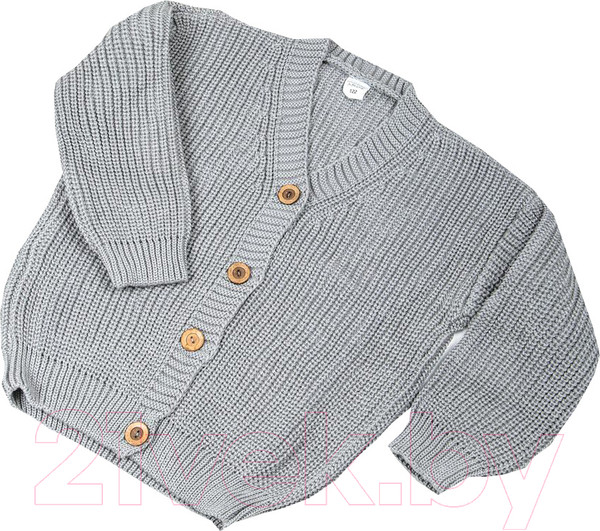 Изображение товара Кардиган детский Amarobaby Knit / AB-OD21-KNIT19/11-128 (серый, р. 128)