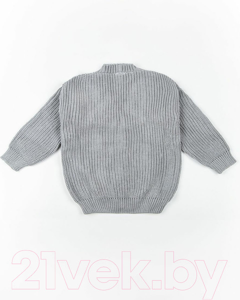 Изображение товара Кардиган детский Amarobaby Knit / AB-OD21-KNIT19/11-128 (серый, р. 128)