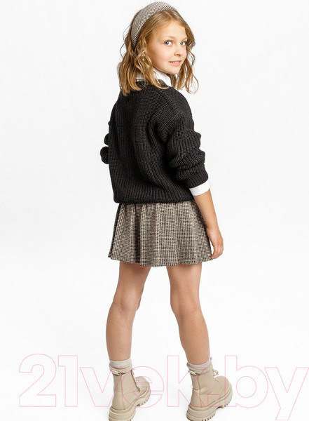 Изображение товара Кардиган детский Amarobaby Knit / AB-OD21-KNIT19/09-146 (черный, р. 146)