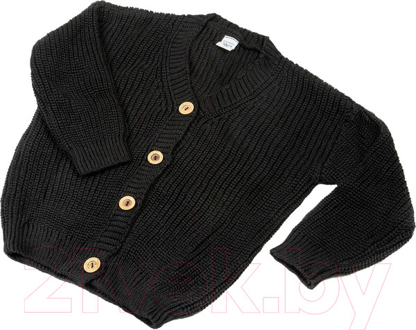 Изображение товара Кардиган детский Amarobaby Knit / AB-OD21-KNIT19/09-146 (черный, р. 146)