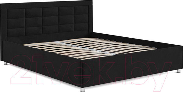 Изображение товара Двуспальная кровать Mebel-Ars Версаль 160 (велюр черный/НВ-178/17)