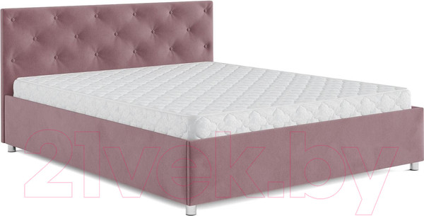 Изображение товара Двуспальная кровать Mebel-Ars Классик 160 (велюр пудра/НВ-178/18)