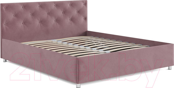 Изображение товара Двуспальная кровать Mebel-Ars Классик 160 (велюр пудра/НВ-178/18)