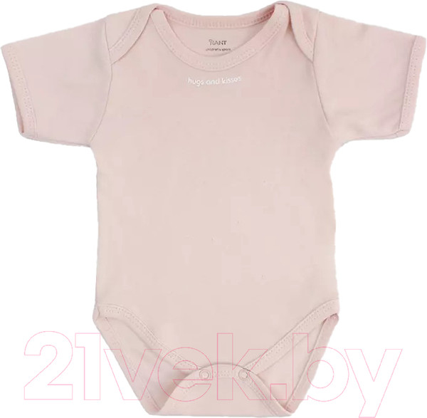 Изображение товара Боди для малышей Rant Hugs And Kisses / 6272/3-68 (Soft Pink, р.68)