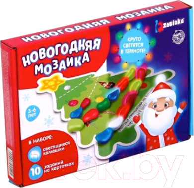 Изображение товара Развивающая игра Zabiaka Новогодняя мозаика со светящимися камушками / 4894542