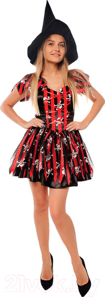 Изображение товара Костюм карнавальный Пуговка Ведьмочка / 5021 к-21 (р.164-44)