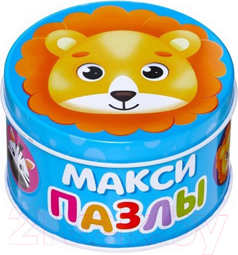 Изображение товара Развивающая игра Puzzle Time Милые зверята. Макси-пазлы в металлической коробке / 7860027