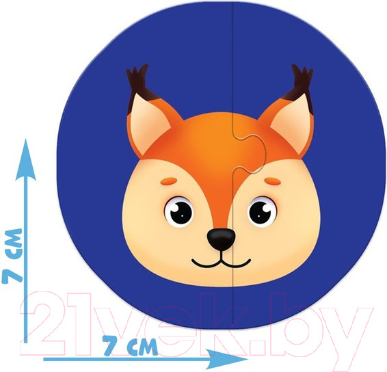 Изображение товара Развивающая игра Puzzle Time Милые зверята. Макси-пазлы в металлической коробке / 7860027