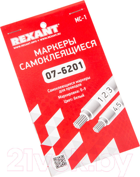 Изображение товара Маркер кабельный Rexant МС-1 / 07-6201