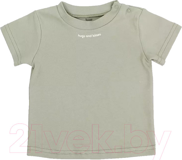 Изображение товара Футболка для малышей Rant Hugs And Kisses / 4672/2-68 (Light Green, р.68)
