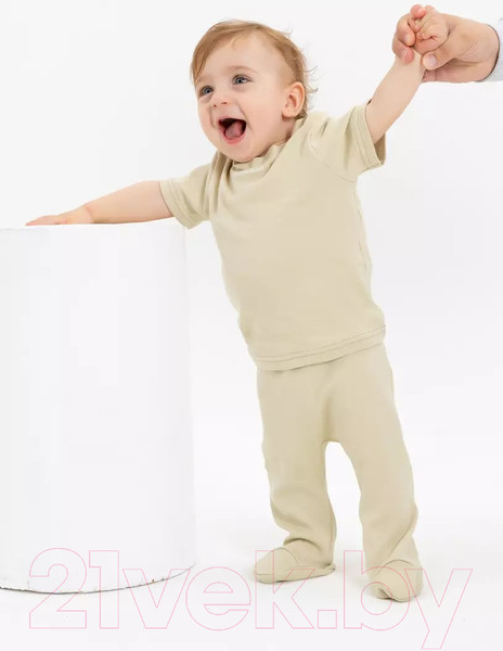 Изображение товара Футболка для малышей Rant Hugs And Kisses / 4672/2-68 (Light Green, р.68)