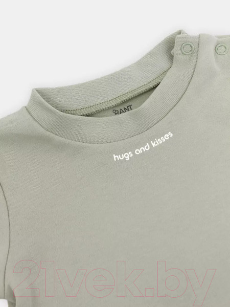 Изображение товара Футболка для малышей Rant Hugs And Kisses / 4672/2-68 (Light Green, р.68)