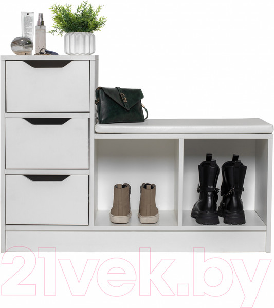 Изображение товара Тумба в прихожую Премиум София-6 (белый текстурный)