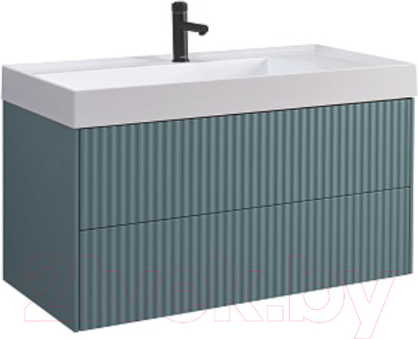 Изображение товара Тумба под умывальник Belux Сиртаки НП 100-02 (179, голубой малахит матовый)