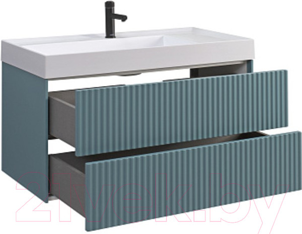 Изображение товара Тумба под умывальник Belux Сиртаки НП 100-02 (179, голубой малахит матовый)