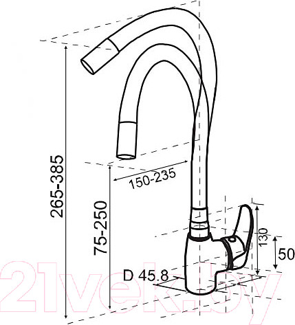 Изображение товара Смеситель Центр Сантехники ПП801540