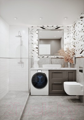 Изображение товара Декоративная плитка Beryoza Ceramica Верди 1 (750x250, белый)