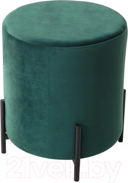 Изображение товара Пуф M-City Феликс круглый / 461MC04210 (зеленый 19 велюр/черный)