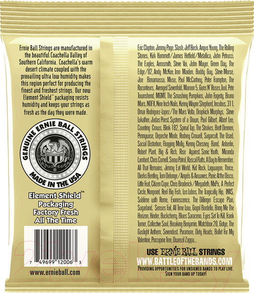 Изображение товара Струны для акустической гитары Ernie Ball 2006 10-50