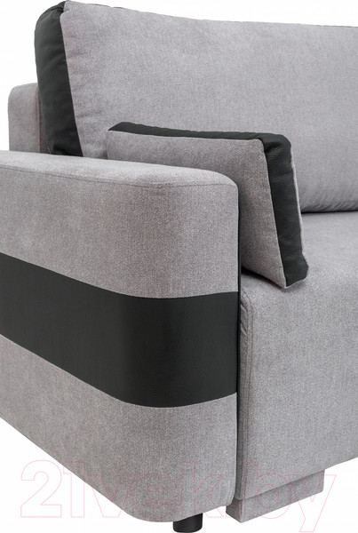 Изображение товара Диван KRONES Цезарь 1 (велюр серый/черный)