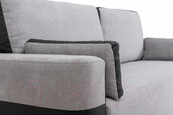 Изображение товара Диван KRONES Цезарь 1 (велюр серый/черный)