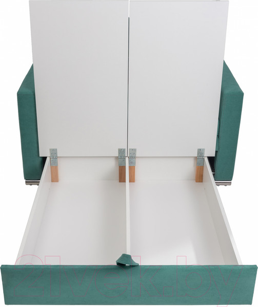 Изображение товара Диван KRONES Афродита выкатная 195x100 (велюр изумрудный)