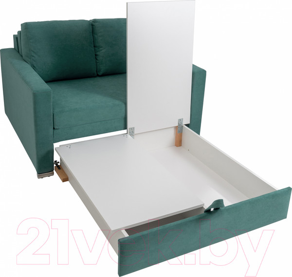 Изображение товара Диван KRONES Афродита выкатная 195x140 (велюр изумрудный)