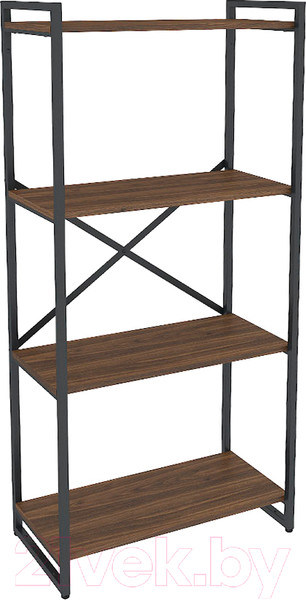 Изображение товара Стеллаж Gutta 4 полки (коричневый/черный)