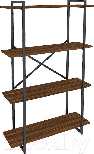 Изображение товара Стеллаж Gutta 4 полки 151x92x34 (коричневый/черный)