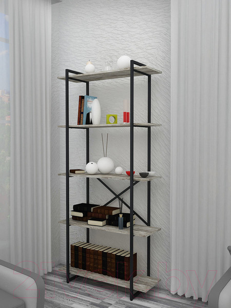 Изображение товара Стеллаж Gutta 5 полок (патина черный)