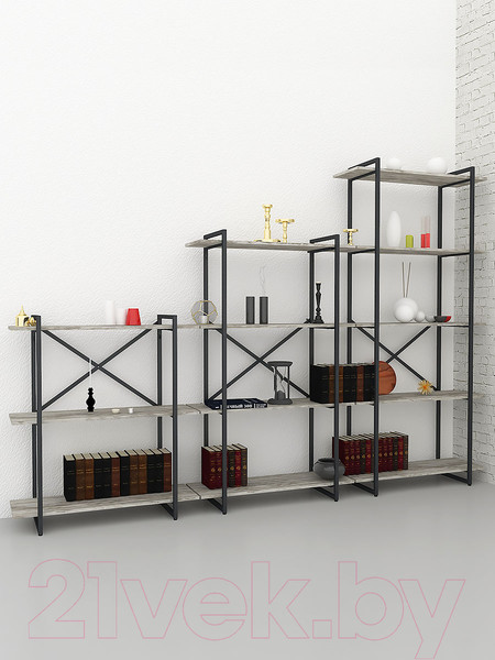 Изображение товара Стеллаж Gutta 5 полок (патина черный)