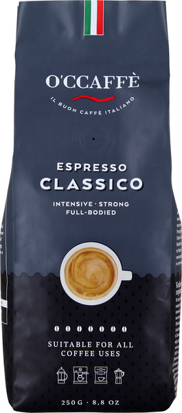 Изображение товара Кофе в зернах O'ccaffe Espresso Classico (250г)