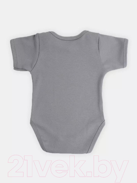 Изображение товара Боди для малышей Rant Hugs And Kisses / 6272-62 (Arctic Grey, р.62)