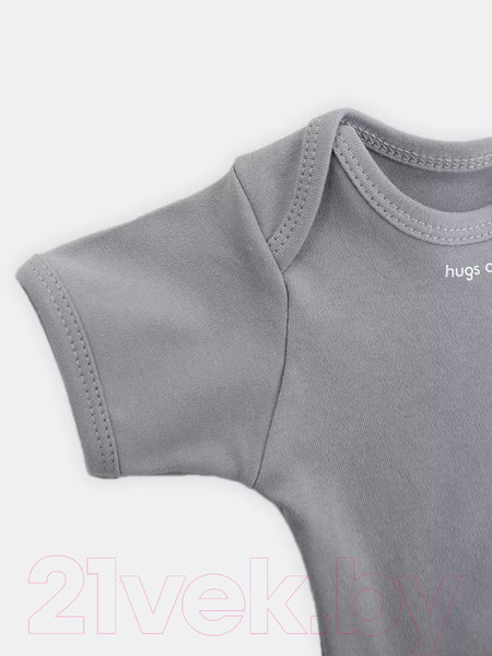 Изображение товара Боди для малышей Rant Hugs And Kisses / 6272-62 (Arctic Grey, р.62)